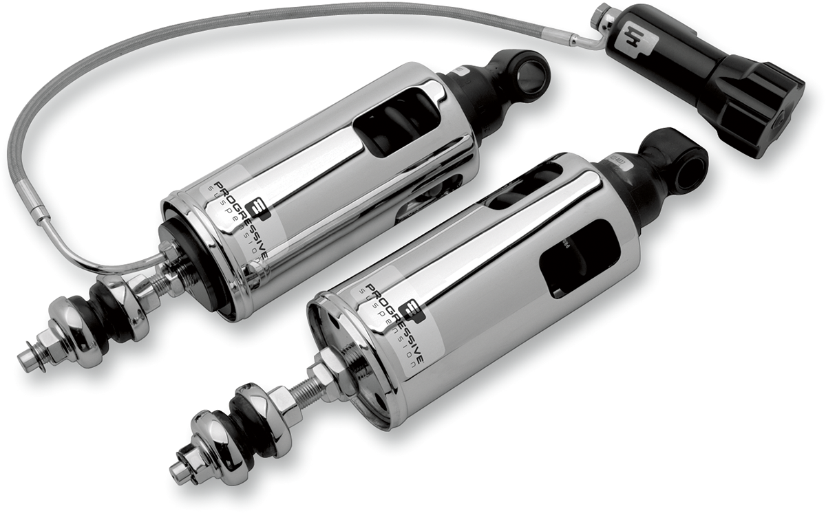 Progressive Suspension 422 Series Shocks with RAP for Harley Softail - Show Chrome 422-4104C