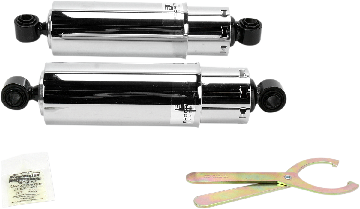 PROGRESSIVE SUSPENSION 412 Series Shock - 11 Inch Standard Chrome for Harley Dyna Models 412-4041C