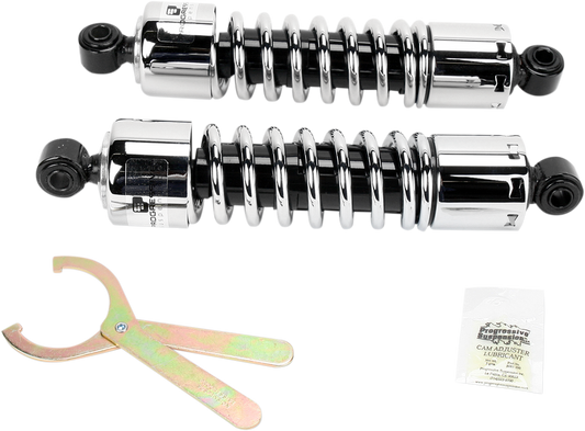 Progressive Suspension 412 Series Shock for Harley Dyna - 12.5 inch Chrome Model (Part #412-4038C)