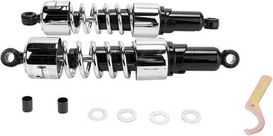 Progressive Suspension 412 Cruiser Series Shocks - 14.25 inch Chrome Heavy Duty for Cruiser and Touring Bikes