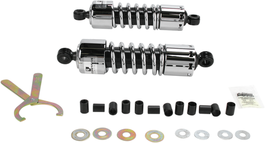 Progressive Suspension 412-4204C Cruiser Series 11-Inch Chrome Shocks for Touring and Cruiser Bikes