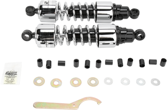 Progressive Suspension 412-4210C Cruiser Series 13-Inch Chrome Shocks for Touring and Cruiser Bikes