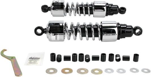 Progressive Suspension 412 Cruiser Series 13-Inch Chrome Shocks for Cruiser and Touring Bikes
