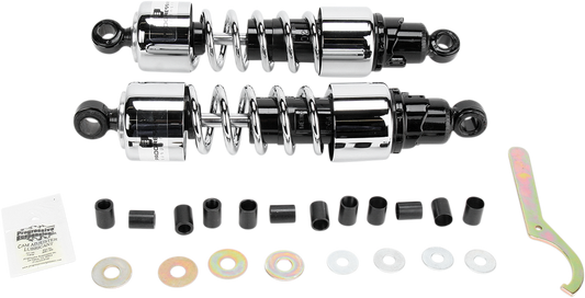 Progressive Suspension 412-4212C Cruiser Series 13-Inch Chrome Shocks for Harley Davidson