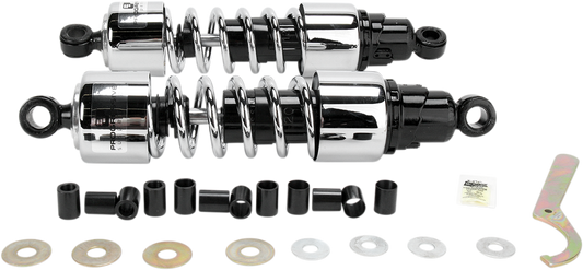 Progressive Suspension 412 Cruiser Series 13-Inch Chrome Shocks for Cruiser and Touring Bikes