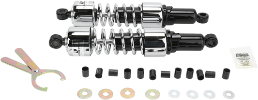 Progressive Suspension 412 Cruiser Series Shocks - 14.25 inch Chrome for Cruiser and Touring Bikes