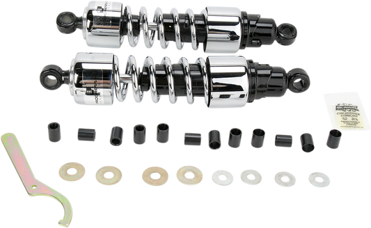 Progressive Suspension 412 Cruiser Series Shocks - 13 Inch Chrome for Cruiser and Touring Bikes