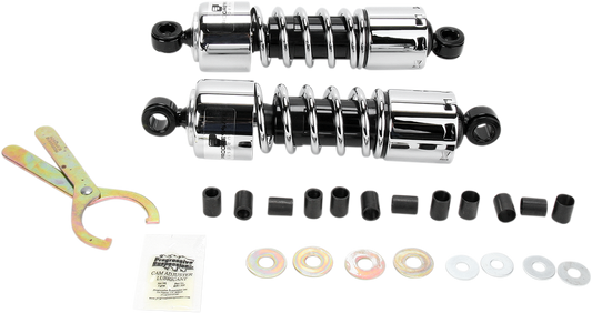 Progressive Suspension 412 Cruiser Series 11-Inch Chrome Shocks for Cruiser and Touring Bikes