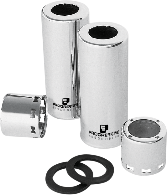 Progressive Suspension Shock Cover Kit - Chrome for Harley-Davidson 412 Series (Part 30-5027C)