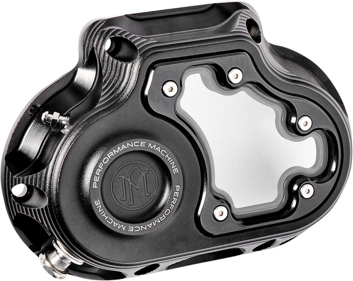 PERFORMANCE MACHINE (PM) Transmission Cover - Black Ops™ - Hydraulic - Touring 0177-2080M-SMB