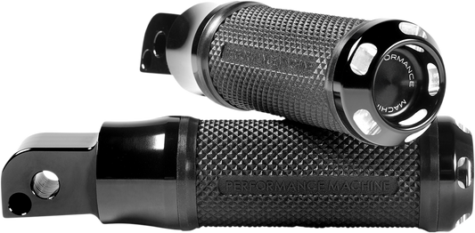 PERFORMANCE MACHINE (PM) Apex Foot Pegs - M8 - Passenger - Black 0035-1241M-BM