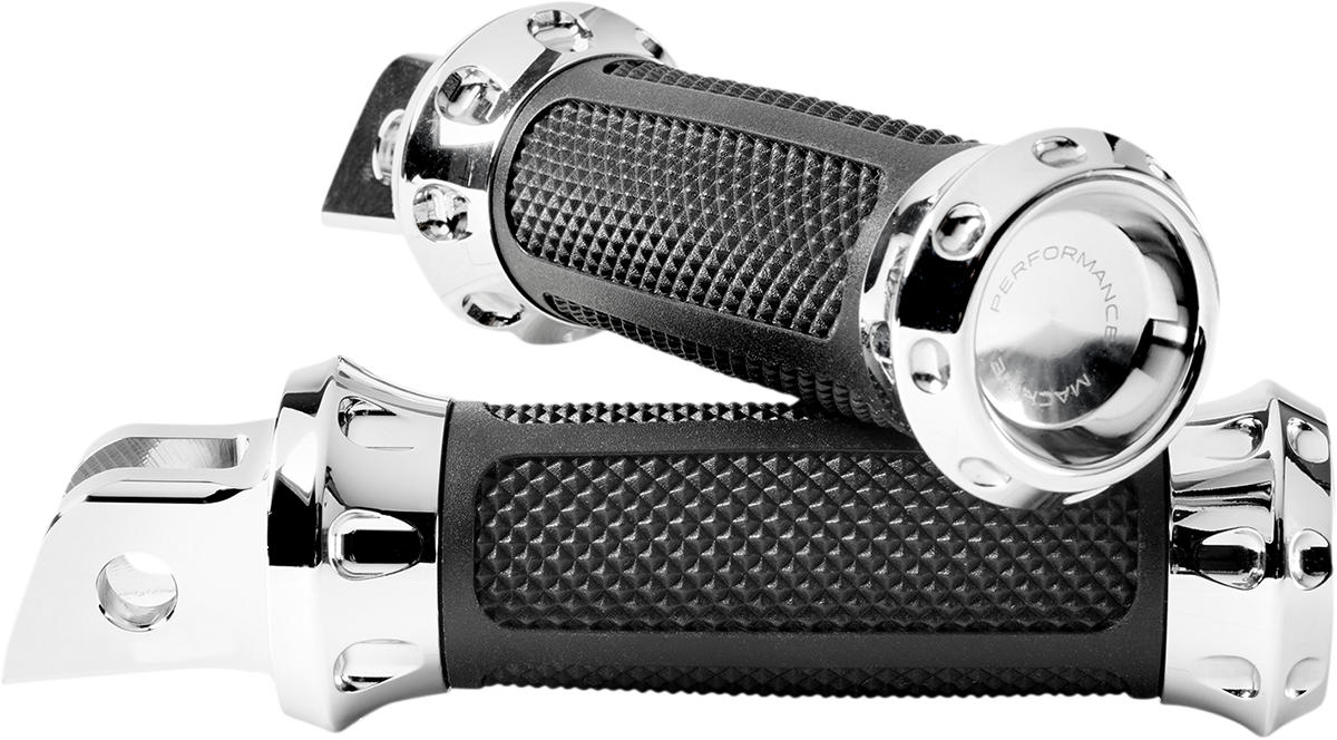 PERFORMANCE MACHINE (PM) Overdrive Foot Pegs - Driver - Chrome - FL/FX 0035-1243M-CH