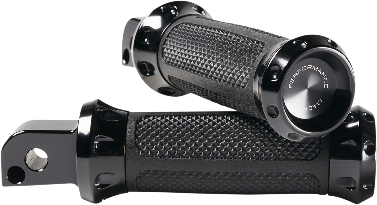 PERFORMANCE MACHINE (PM) Overdrive Foot Pegs - Passenger - Black - FL/FX 0035-1245M-B