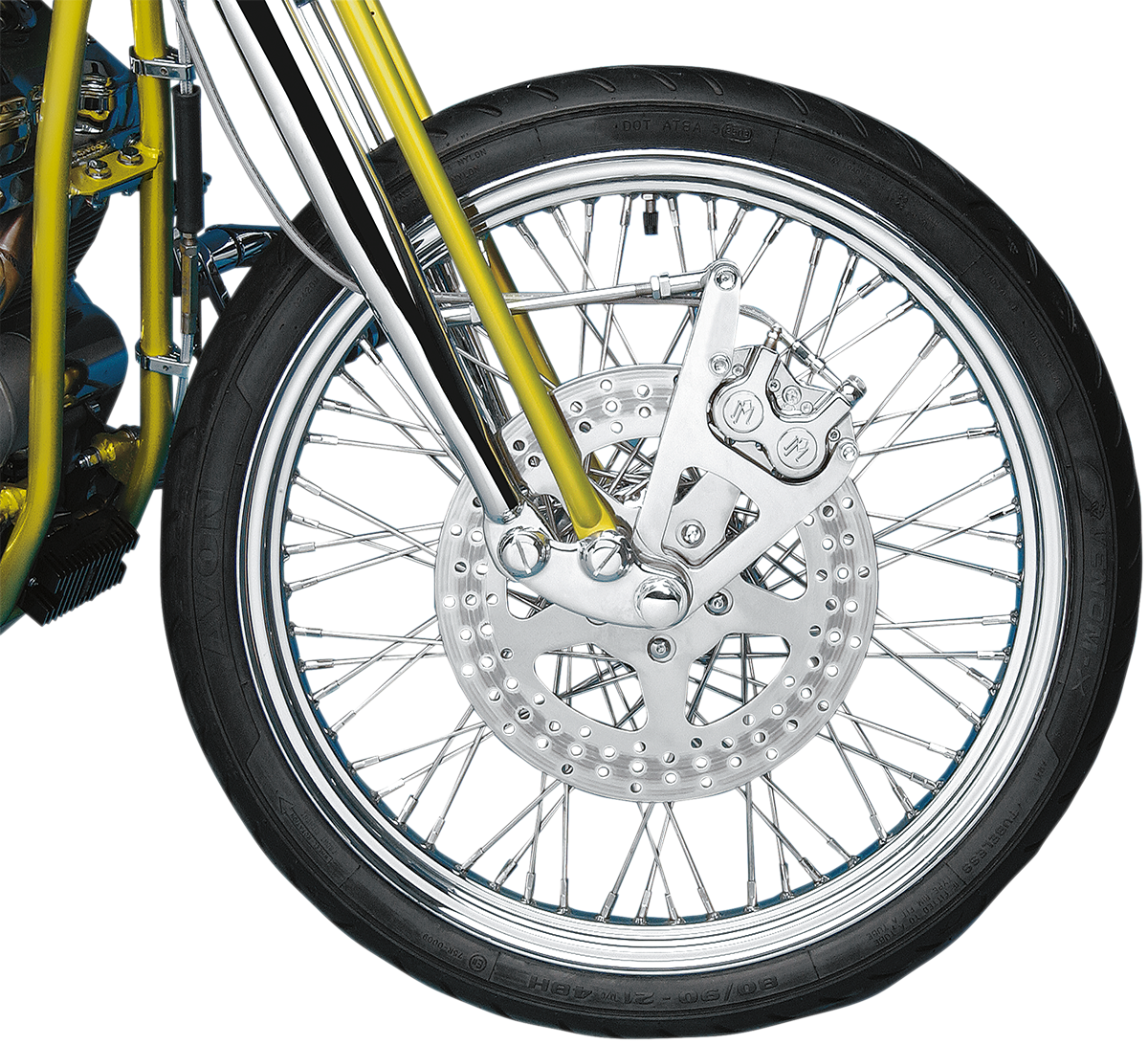 PERFORMANCE MACHINE (PM) Single Disc Caliper - Front - Chrome - Springer 88-99 1217-0017-CH