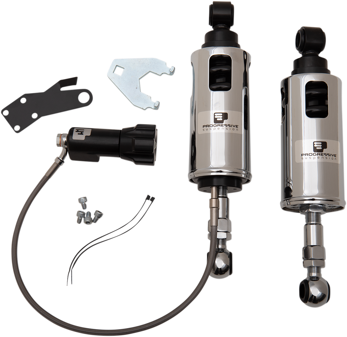 Progressive Suspension 422 Series Shocks with RAP - Show Chrome Heavy-Duty 422-4101C for Harley Softail