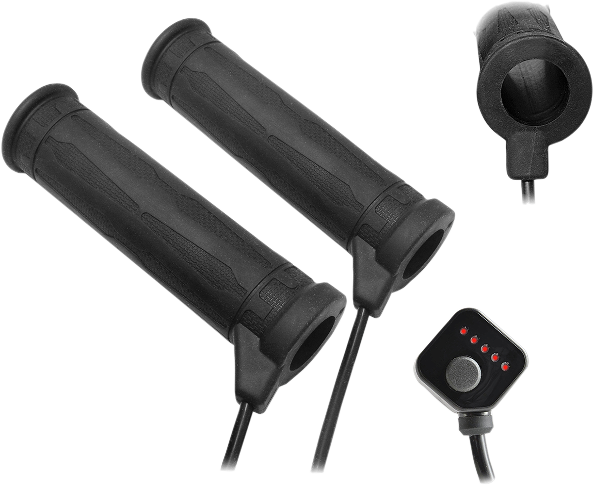 KOSO NORTH AMERICA 5 Level Twist Throttle Heated Grips - 7/8" AM10703G