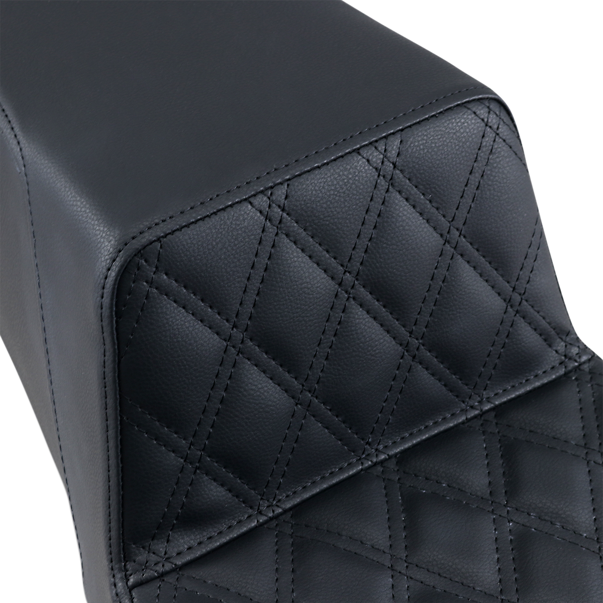 SADDLEMEN Step-Up Front Lattice Stitch Seat - Black (Part #897-06-172)