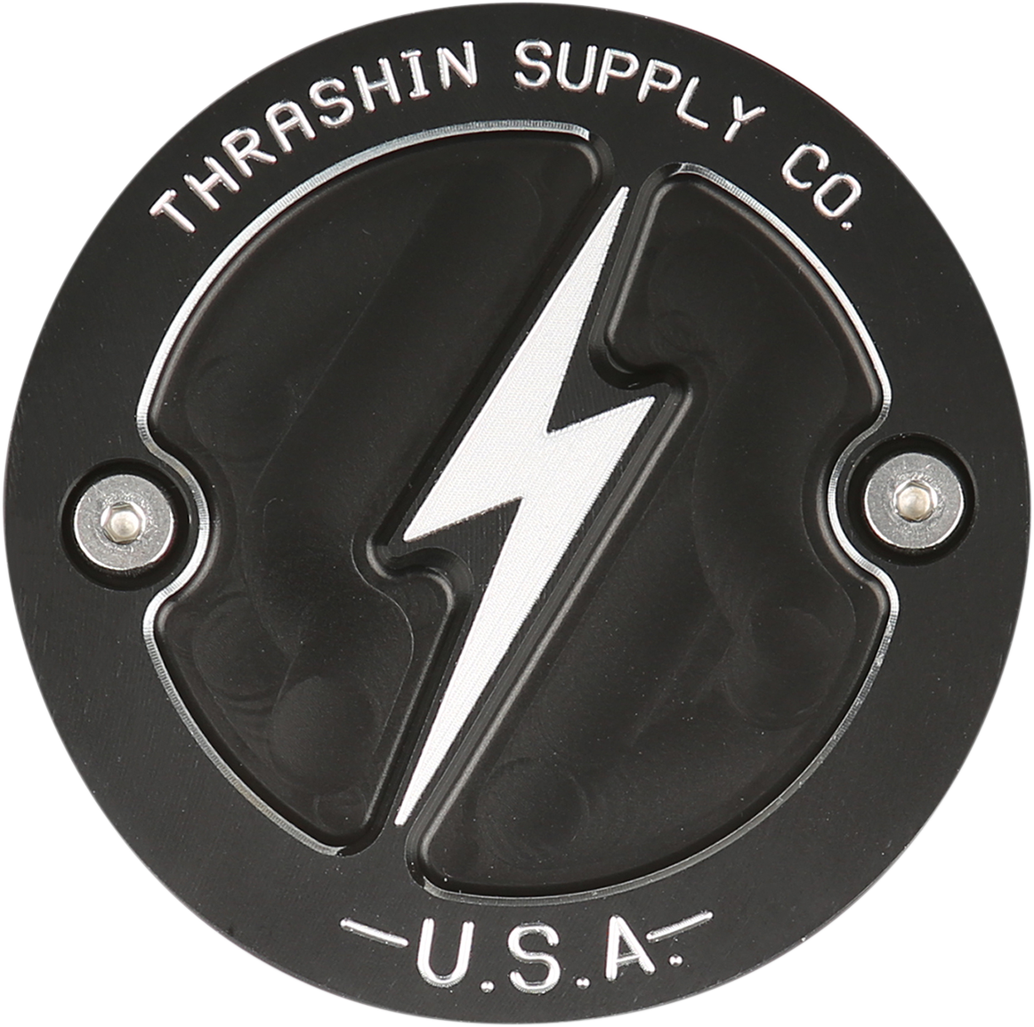 THRASHIN SUPPLY CO. Points Cover - Dished - Black - 2 Hole - M8 TSC-3027-4