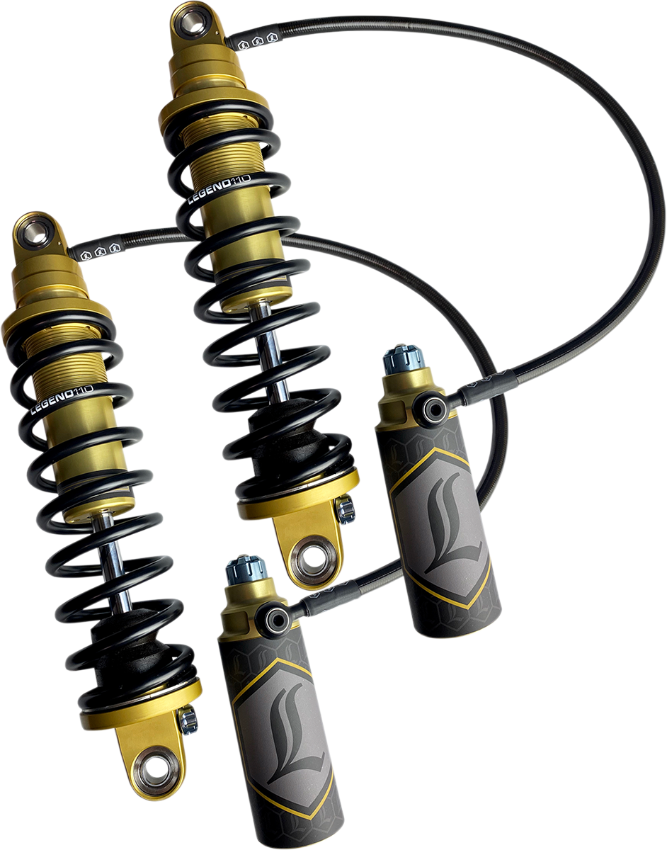 LEGEND SUSPENSION REVO ARC Remote Reservoir Shocks - 13" - Heavy Duty - Gold 1310-1911