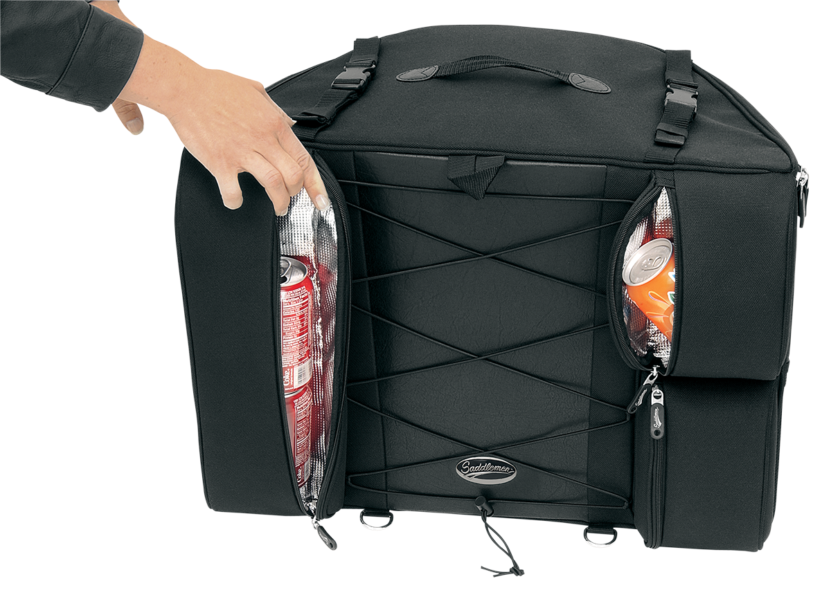Saddlem Men Backrest Bag BR4100 3501-0322 for Dresser Models with Insulated Cooler Pouches