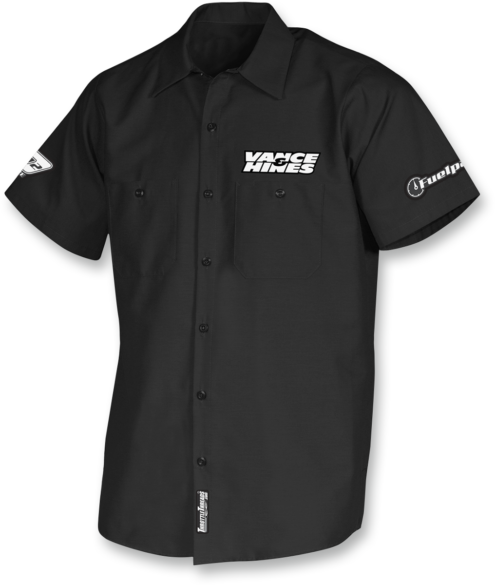 Throttle Threads Vance & Hines Shop Shirt - Black, 2XL - VNH18S24BK2R