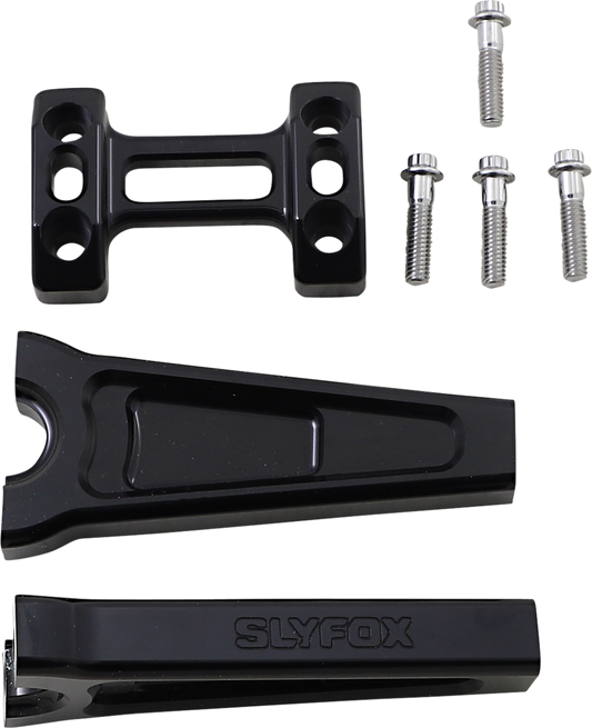 SLYFOX Handlebar Riser Kit - Straight, 1-Inch Clamp, 6-Inch Rise - Black (Part No. TM-SLY4)