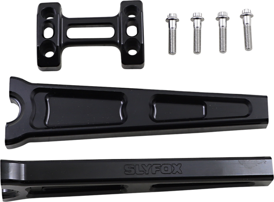 SLYFOX Handlebar Riser Kit - Straight, 1 Inch Clamp, 10 Inch Rise - Black, Model TM-SLY8