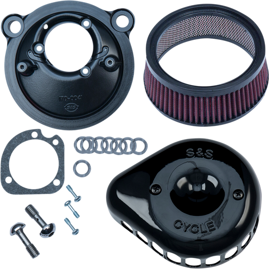 S&S CYCLE Mini Teardrop Stealth Air Cleaner Kit - Gloss Black 170-0440C