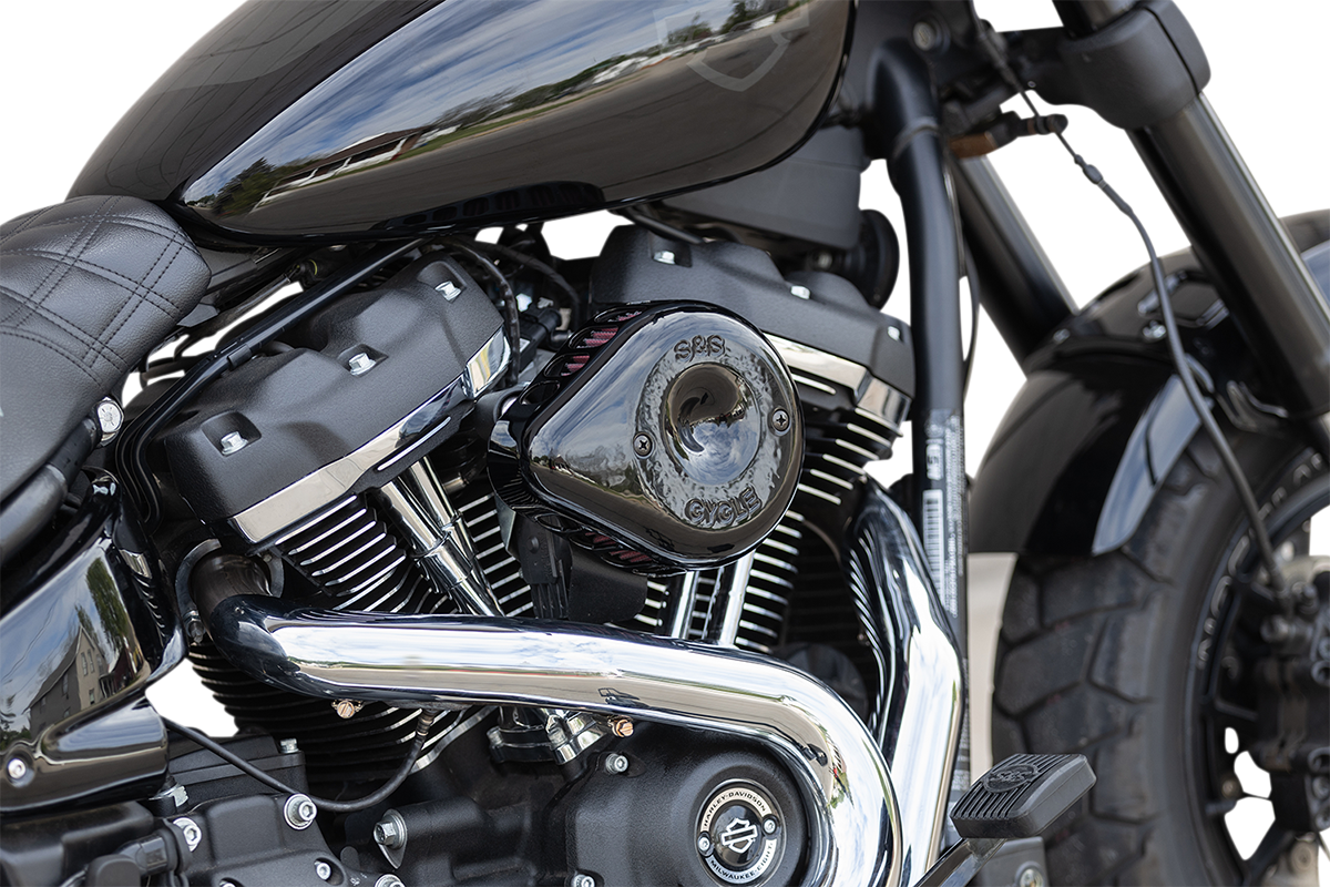 S&S CYCLE Mini Teardrop Stealth Air Cleaner Kit - Gloss Black 170-0436C