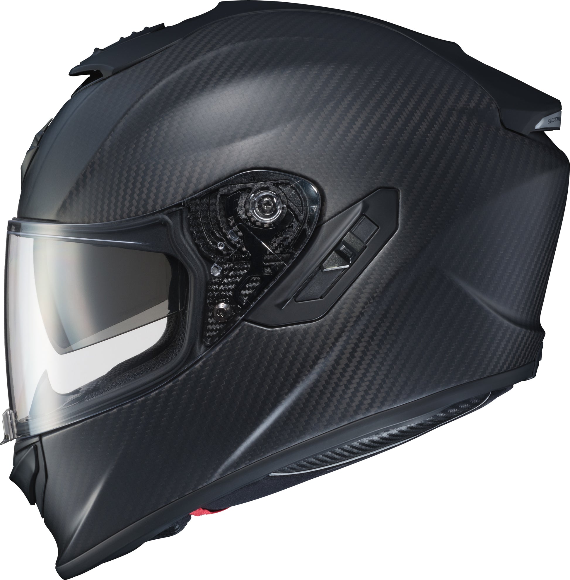 SCORPION EXO-1400 EVO Carbon Helmet Matte Black with Everclear* Sun Visor and Advanced Ventilation
