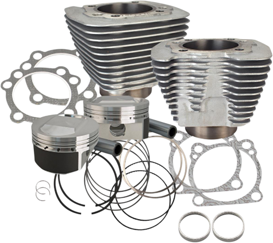 S&S Cycle 910-0690 1250 cc Conversion Cylinder Kit for Harley Sportster - Silver
