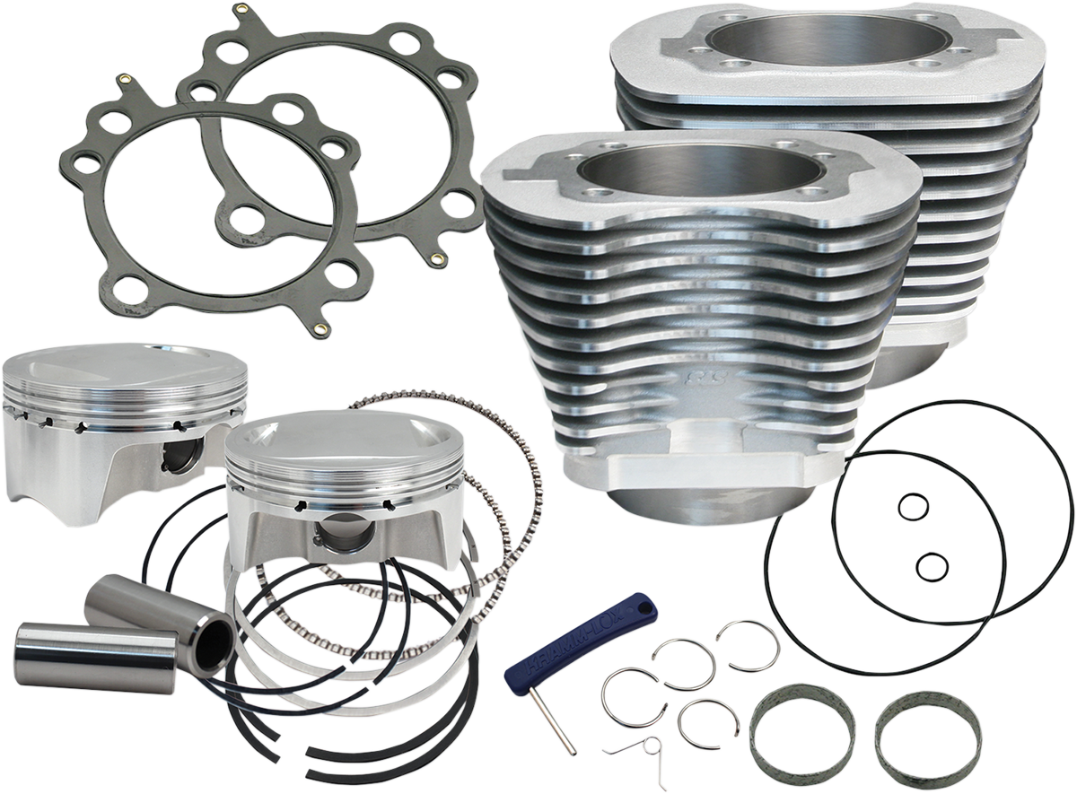 S&S Cycle 98" Big Bore Cylinder Kit for Twin Cam Engines - Silver (Part #910-0482)