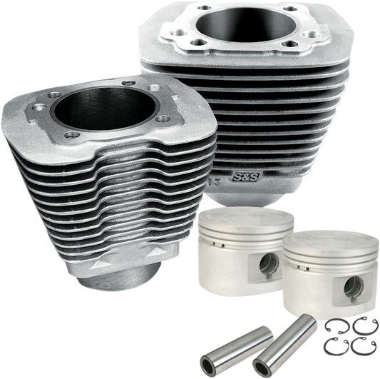 S&S Cycle 80" Evolution Big Twin Cylinder & Piston Kit - Natural Finish (Part 910-0179)