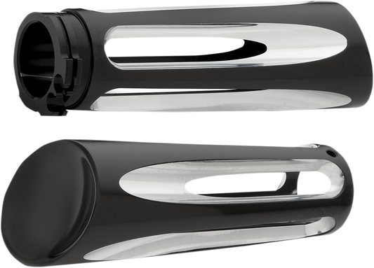 ARLEN NESS Ness-Tech® Deep Cut Billet Grips - Black 07-132