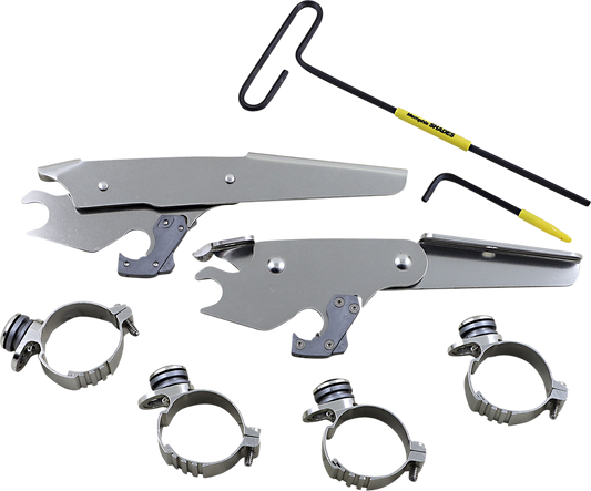 MEMPHIS SHADES Batwing - Mounting Kit - Polished - XL MEK2056
