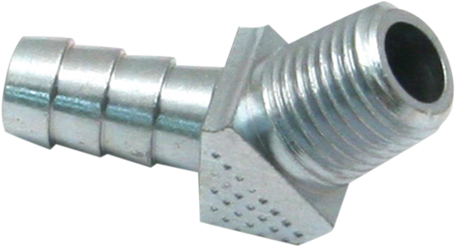 S&S CYCLE 45° Elbow Fitting - 1/4"-18 NPTF x 3/8" for Oil and Breather Lines