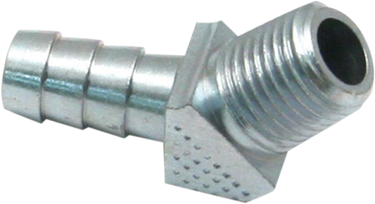 S&S CYCLE 45° Elbow Fitting - 1/4"-18 NPTF x 3/8" for Oil and Breather Lines