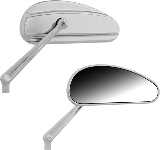 ARLEN NESS Mirrors - Downdraft - Side View - Elongated - Chrome 510-027