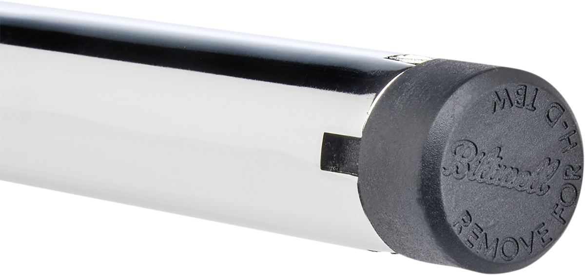 BILTWELL 1" Handlebar w/ TBW Plugs - Tracker High - Chrome 6009-1057