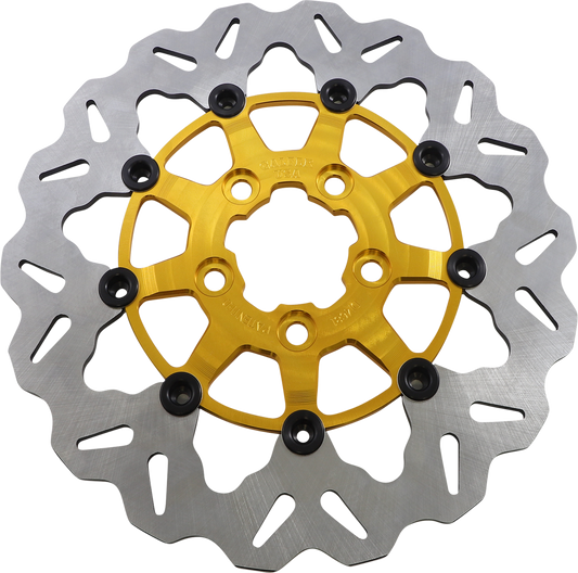 GBRAKES Rear Wave® Floating Rotor - Gold DF681CW-G