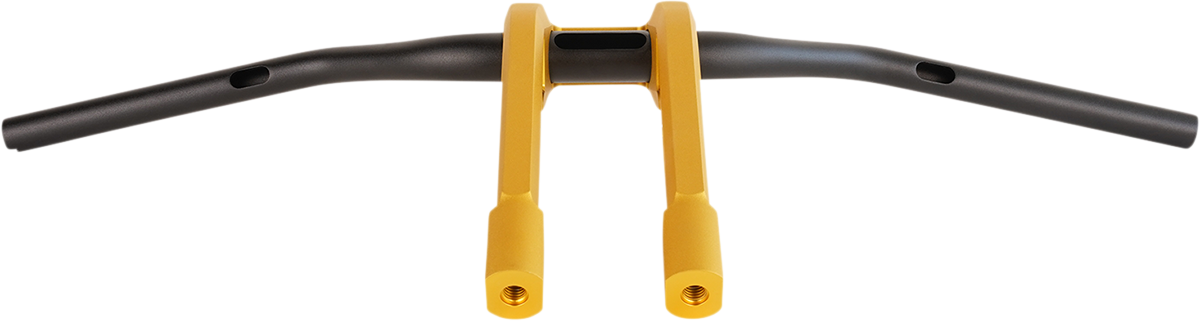 PERFORMANCE MACHINE (PM) Phatbar & Riser Kit - External Wiring - 9" - Gold Ops 0208-2186M-SMG