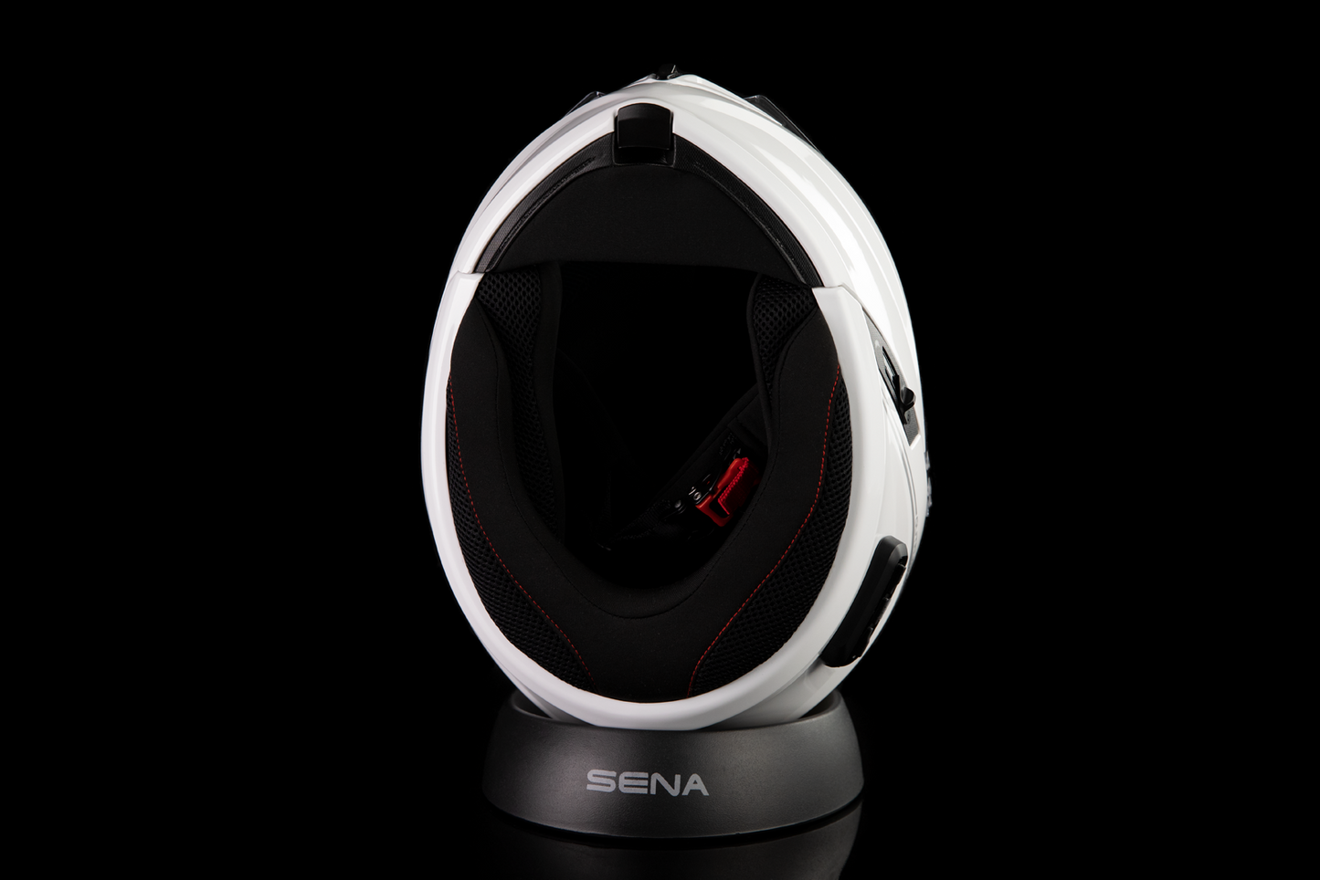 SENA Outrush R Helmet Large with Bluetooth 5.0 - White - Model OUTRUSHR-GW00L3