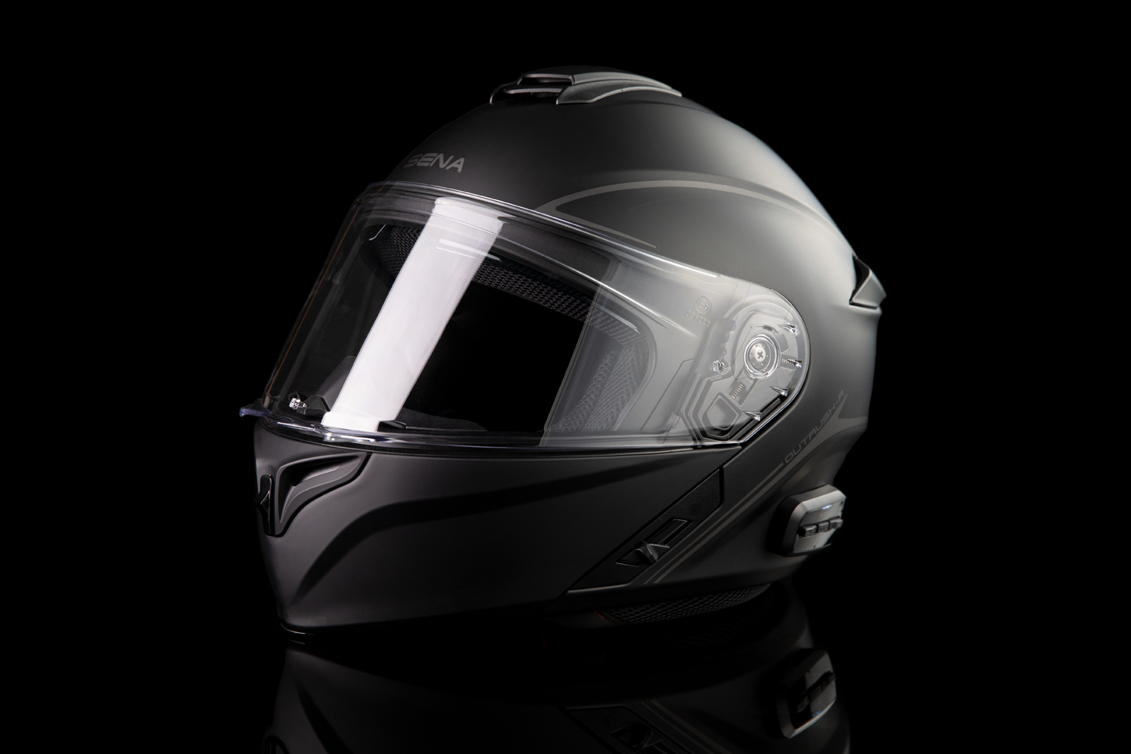 SENA Outrush R Helmet - Black - XL OUTRUSHR-MB0XL3 with Bluetooth 5.0 and HD Speakers