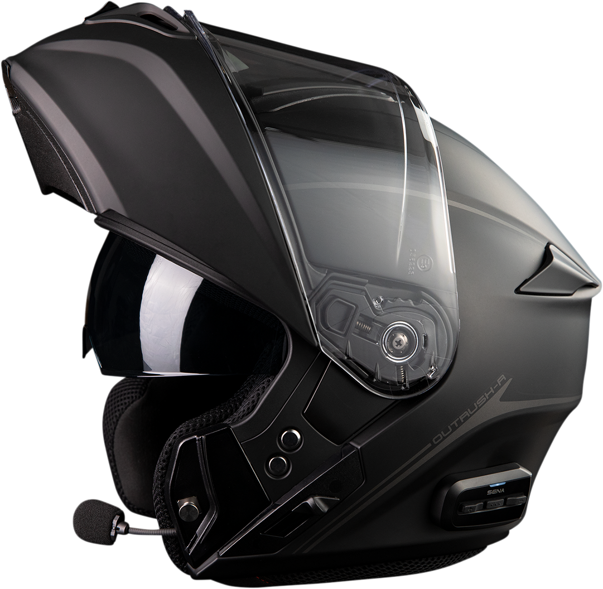 SENA Outrush R Helmet - Black - XL OUTRUSHR-MB0XL3 with Bluetooth 5.0 and HD Speakers