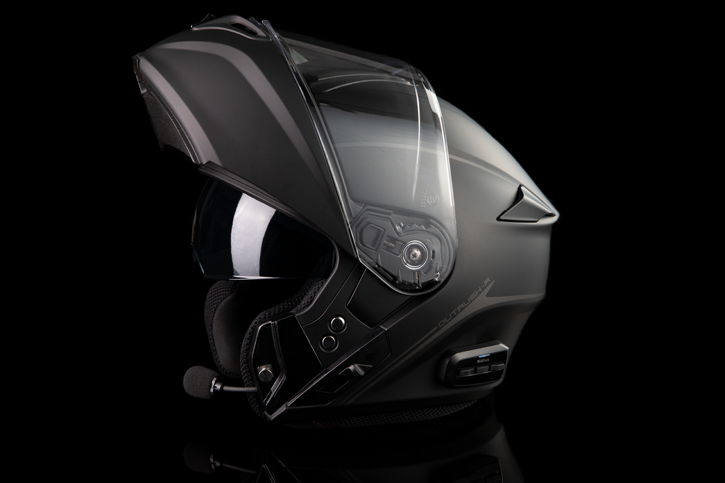 SENA Outrush R Helmet 2XL in Black - Model OUTRUSHR-MBXXL3