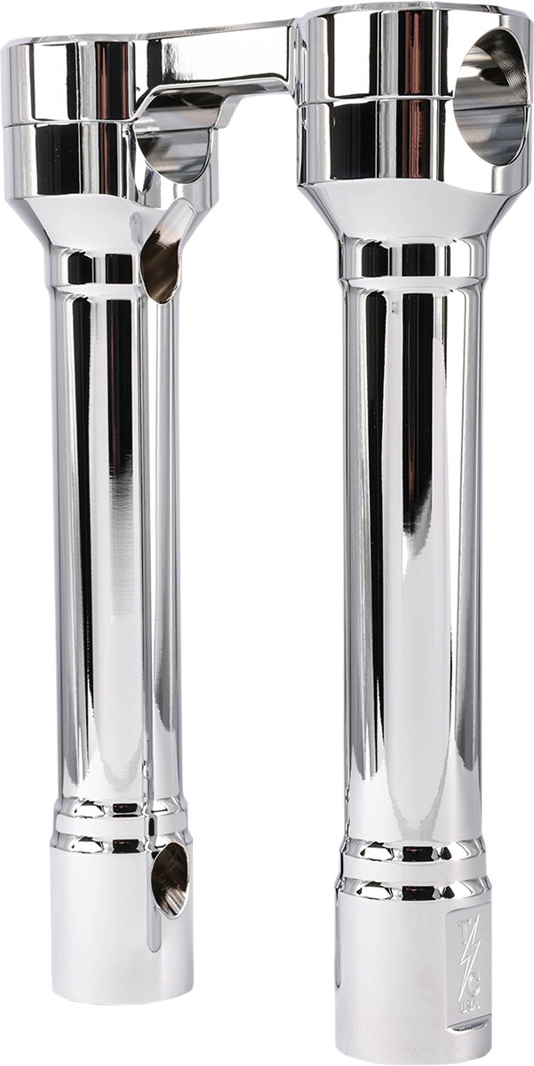 THRASHIN SUPPLY CO. Hole Shot Risers - 8" - Chrome TSC-8100-3