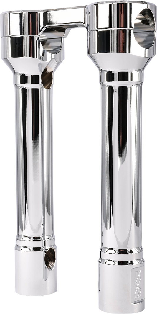 THRASHIN SUPPLY CO. Hole Shot Risers - 8" - Chrome TSC-8100-3