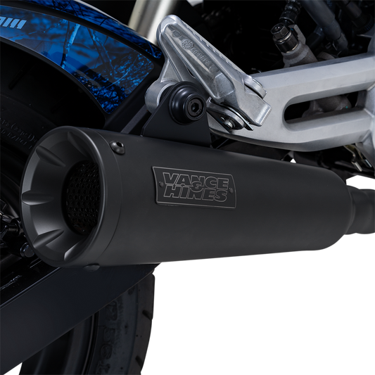 Vance & Hines Upsweep Muffler for Grom 48237 - Matte Black Ceramic Finish, CNC Machined Billet End Cap