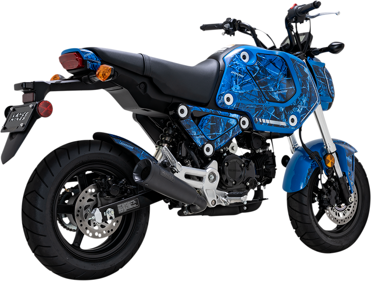 Vance & Hines Upsweep Muffler for Grom 48237 - Matte Black Ceramic Finish, CNC Machined Billet End Cap