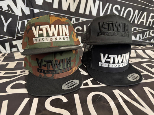 VTV Stacked Puff Stitch Logo Flat Bill Cap